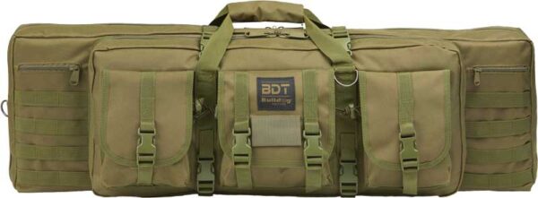 BULLDOG 43" SINGLE TACTICAL CS - 3 LARGE ACCESSORY POCKETS GRN