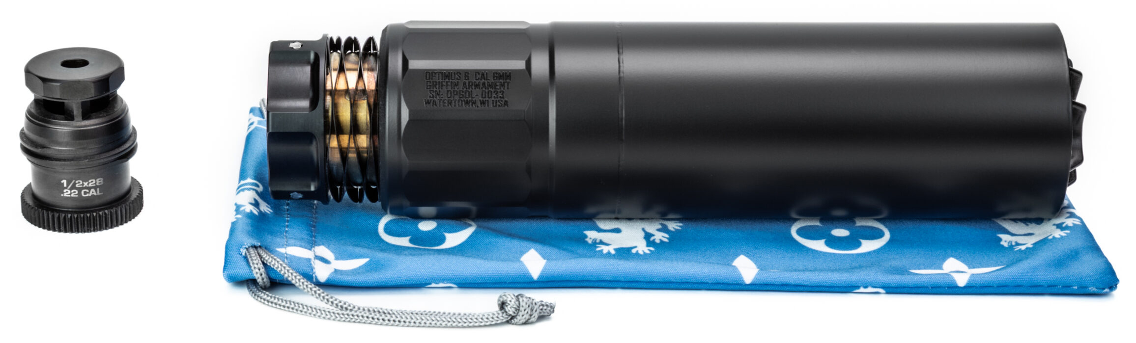 GRIFFIN SUPPRESSOR OPTIMUS 6 DUAL LOK BLK