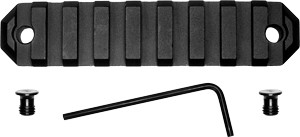 GROVTEC RAIL SECTION KEYMOD - 3.8" 9 SLOT ALUMINUM BLACK