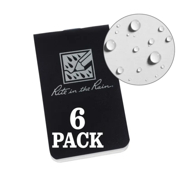 On-The-Go Notebook (Blank) - Black - 6 Pack