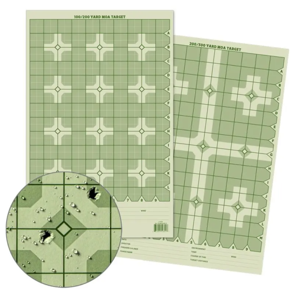 Precision Distance Cross MOA Shooting Target - 11x17