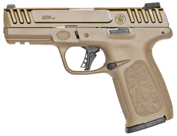 SW SD9 2.0 9MM 4 FDE W/EP3 PLUGS 16RD