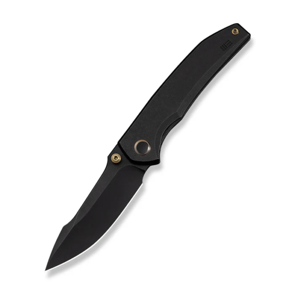 Ryson Thumb Stud Knife Black Titanium Handle (3.33"" Black Stonewashed Bohler M390 Blade)