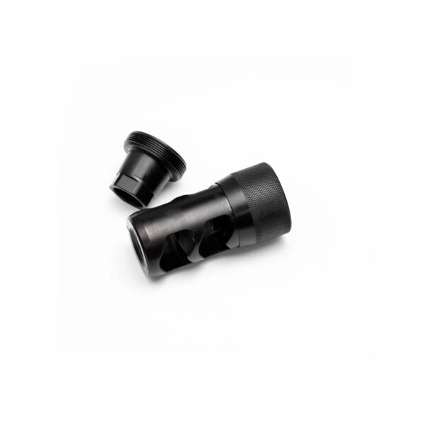 Area 419 Hellfire 2P-Self Timing Muzzle Brake w/ Adapter 9mm 5/8-24