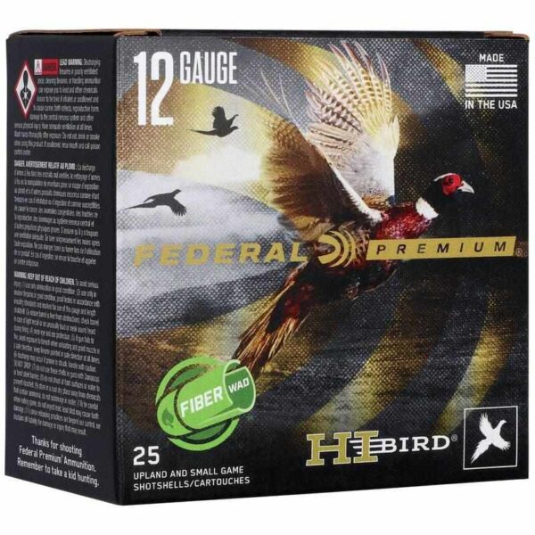 Federal Hi-Bird Fiber Wad Shotshells 12ga 2-3/4" 1-1/4oz 1330fps #4 25/ct