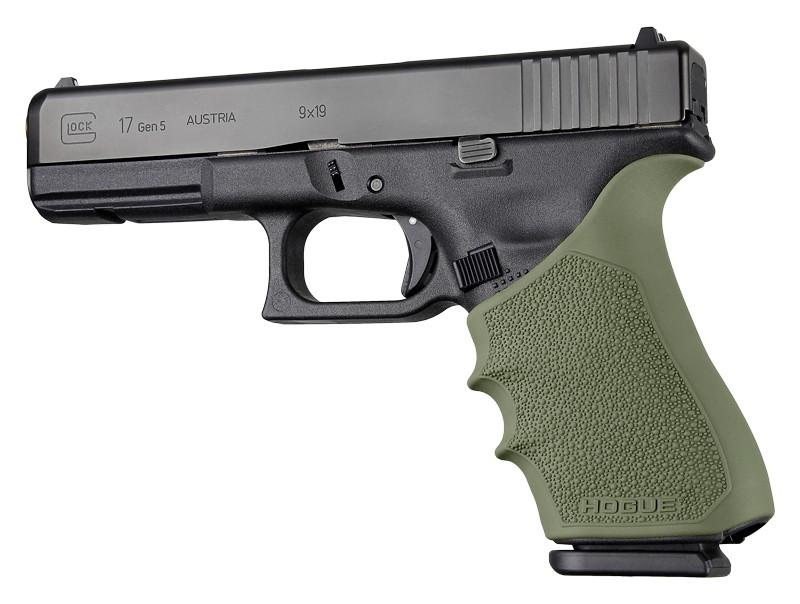 Hogue HandAll Beavertail Grip Sleeve Glock 17 G17L G19X G34 G34 MOS Gen 1-2-5 OD Green