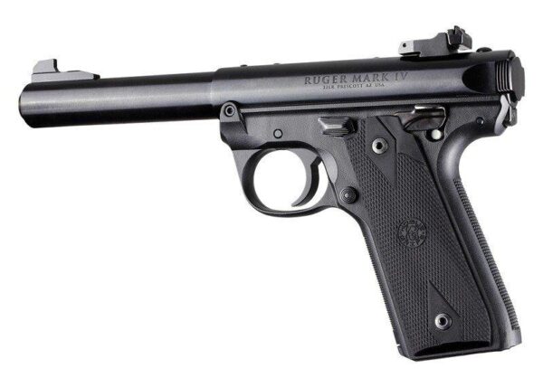 Ruger 22/45 MKIV Rubber Grip Panels Checkered W/Diamonds Black
