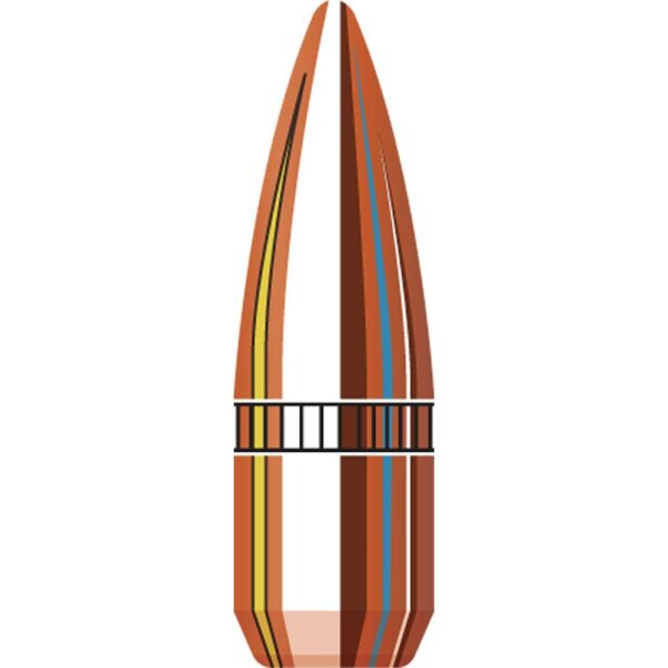 Hornady Traditional / FMJ Rifle Bullets .22 cal .224" 55 gr FMJ-BT With Cannelure (W/C) - 500/ct