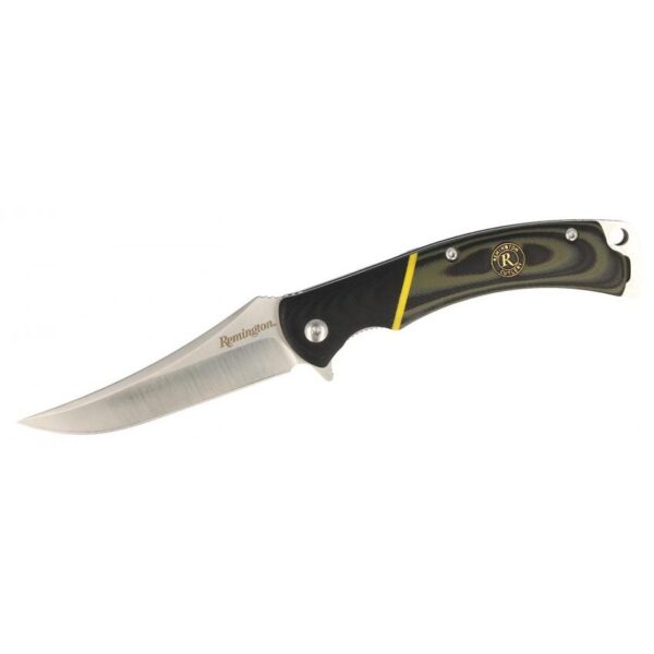 Remington Hunter Folding Knife 4" Trailing Point Blade Green