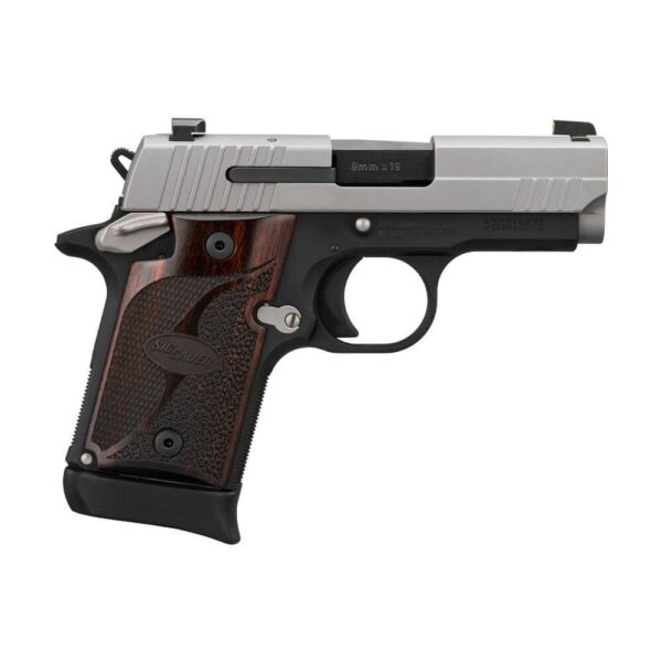 Sig Sauer P938 Handgun 9mm Luger 6rd (1) & 7rd (1) Magazines 3" Barrel Two-Tone