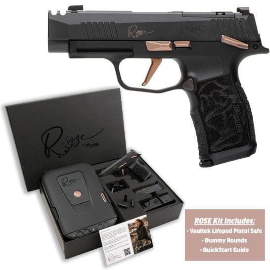 Sig Sauer P365-XL Rose Comp CA Approved Handgun 9mm Luger 10rd Magazines(2) 3.1" Barrel Manual Safety