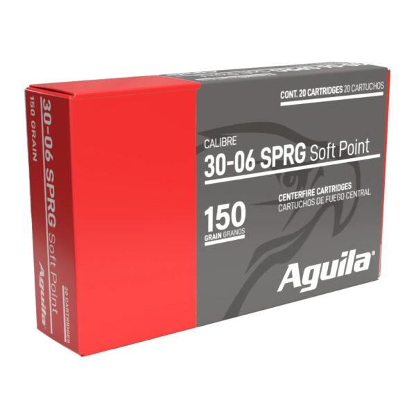 Aguila Ammunition 30-06 Springfield Rifle Ammo - 150 Grain | Soft Point | 20rd Box