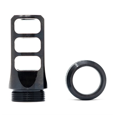 MUZZLOK 8.6 BLACKOUT 3-PORT MUZZLE BRAKE M18X1.5 THREADS BLK