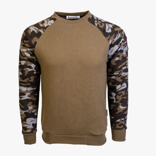Arsenal Medium Khaki / Camo Series Utility Cotton-Poly Standard Fit Pullover Sweater