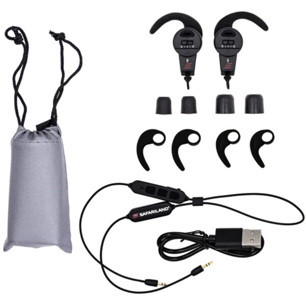 Safariland Pro Impulse In Ear Hearing Protection Rechargeable Bluetooth Black