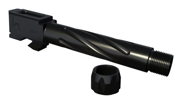 Rival Arms RA20G202A Precision  9mm Luger Compatible w/Glock 19 Gen3-4, 4.02" Fluted Threaded Black PVD Stainless Steel