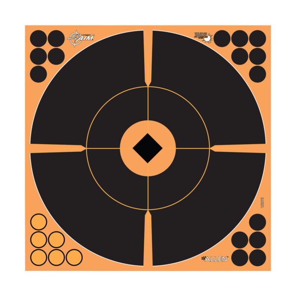 EZ-Aim 15376 Splash Reactive  Self-Adhesive Paper Black/Orange 12" Bullseye 5 Pack