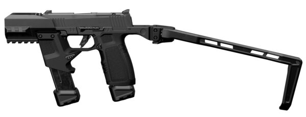 Tyrant CNC TDP365TWSBLK   Black Aluminum/Polymer Folding Fits Sig P365
