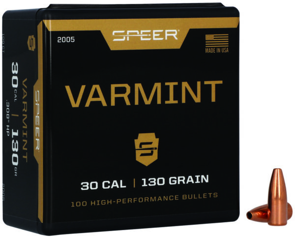 Speer 2005 Varmint  30Cal 130gr Jacketed Hollow Point 100 Per Box/5 Case