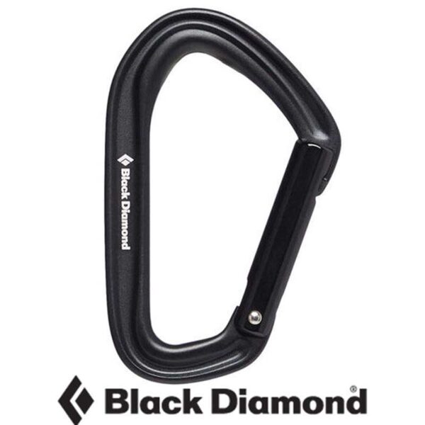 Hotforge Straight Gate Carabiner Black for Big Wall Ice Sport and Trad Climbing