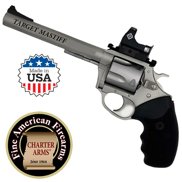 Target Mastiff 9MM 6 inch Barrel 5 Round Stainless Steel Picatinny Micro Optic S