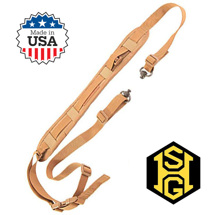 Sure Grip 1in Sling in Coyote with Neoprene Pad