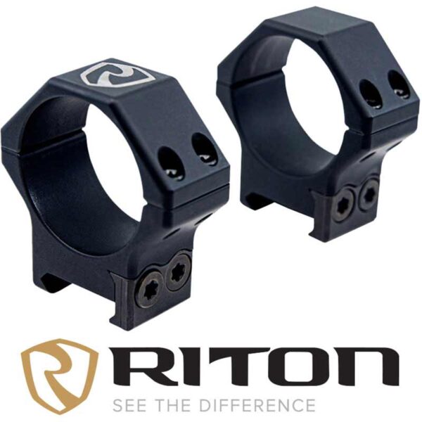 30mm Light Picatinny Rings 12mm Black