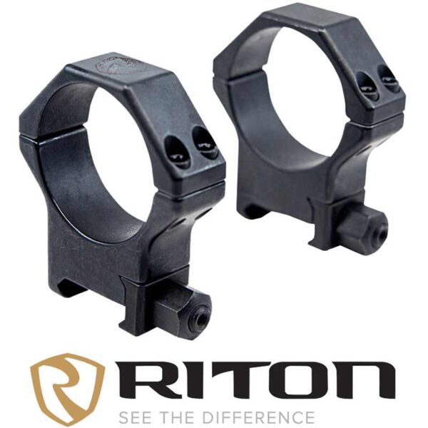 30mm Hardened Steel Picatinny Rings 19mm Black