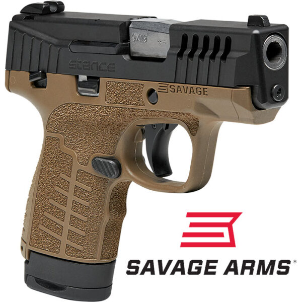 Stance 9MM 3.2 inch barrel 10 Round Black Slide Flat Dark Earth Frame Manual Saf