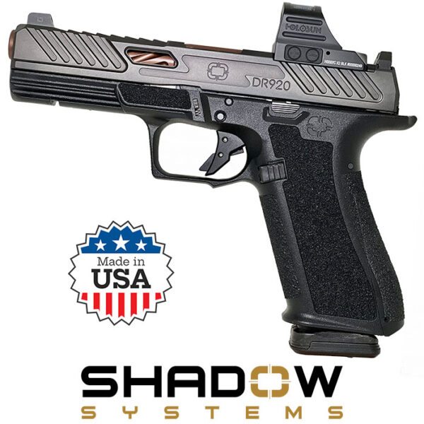 DR920 Elite Slide 9MM 4 inch barrel 17 Round Black w/Night Sights Bronze Barrel