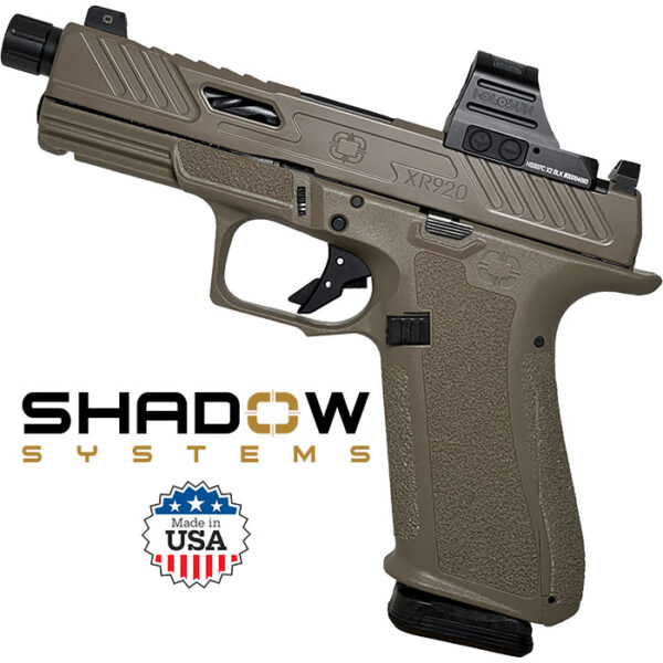 XR920 Elite Slide 9MM 4 inch 17 Round FDE Night Sights with Threaded Black Barre