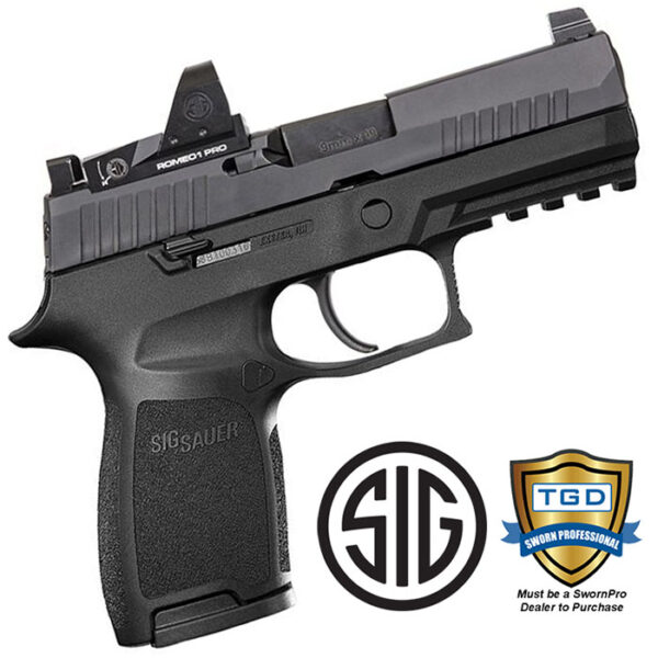 320 Compact 9MM 3.9 inch 15 Round Black wNight Sight and Romeo 1 Pro