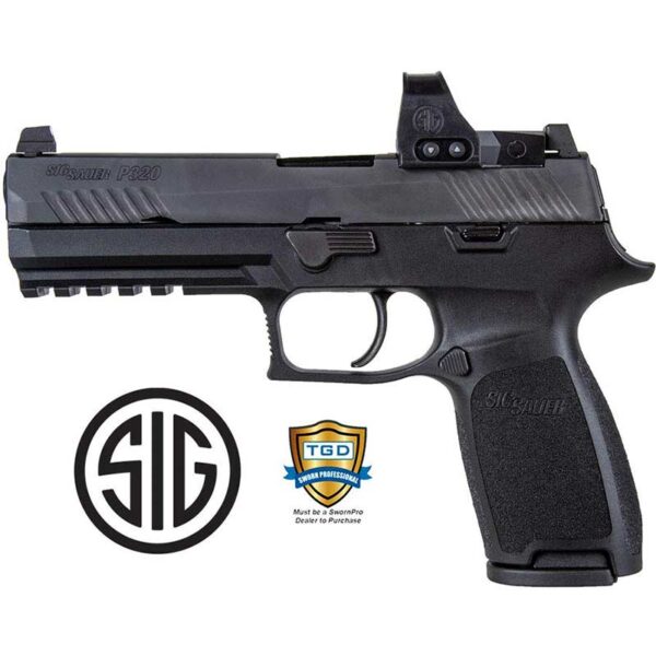 320 Fullsize 9MM 4.7 inch 17 Round Black wNight Sight and Romeo 1 Pro