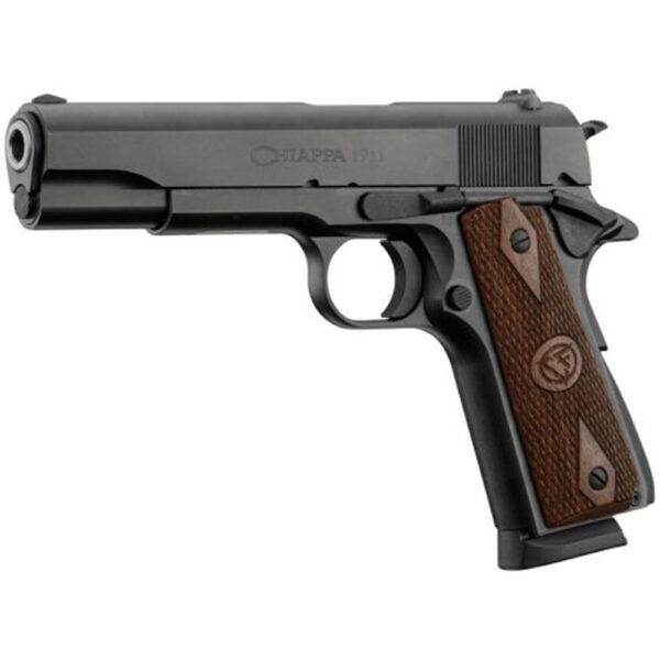 Chiappa 1911 Field Handgun 9mm Luger 10rd Magazine 5" Barrel Black with Walnut Grip