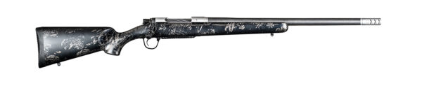 Christensen Arms 8010631600 Ridgeline FFT TI 6.8 Western 3+1 20" Carbon Fiber Threaded Barrel, Stainless Titanium Rec, Black with Gray Accents Stock