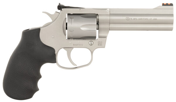 Colt Mfg KCOBRASM4RTS King Cobra Target 357 Mag 6 Shot 4.25" Matte Stainless Steel Barrel, Cylinder & Frame, Black Hogue Overmolded Grips, Exposed Hammer