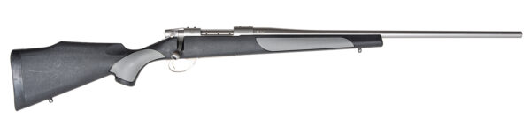 Weatherby  Vanguard Weatherguard Full Size 25-06 Rem 5+1 24" Satin Threaded Barrel, Satin Stainless Steel Drilled & Tapped Receiver, Black/Gray Weatherguard Stock