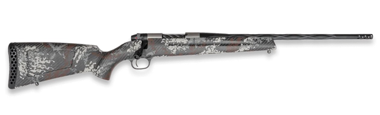 Weatherby MBP01N270NR3B Mark V Capra 270 Win 2+1 21" Graphite Black Cerakote Fluted Threaded Barrel Titanium Receiver Drilled & Tapped Receiver Exposed Carbon w/Gray, White & Rust Sponge Accents Fixed