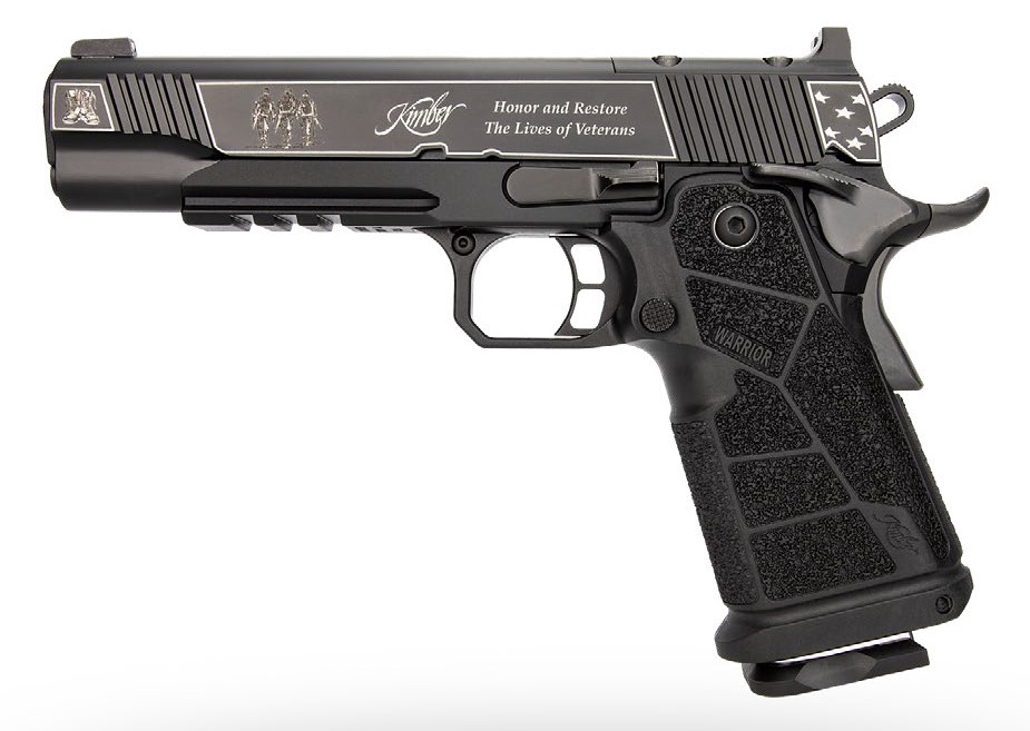 Kimber Mfg, Inc 3700895 DS Warrior Boot Campaign 9mm Luger 20+1 5" Matte Stainless Deep Crown Barrel, KimPro Black Engraved/Optic Cut/Serrated Slide, Black Stainless Steel Frame w/Beavertail & Picatin