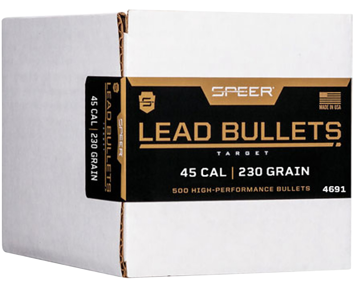 Speer 4691 Handgun 45Cal 230gr Lead Round Nose 500 Per Box/1 Case