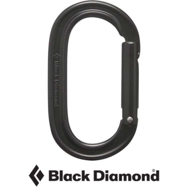 Oval Keylock Carabiner Black