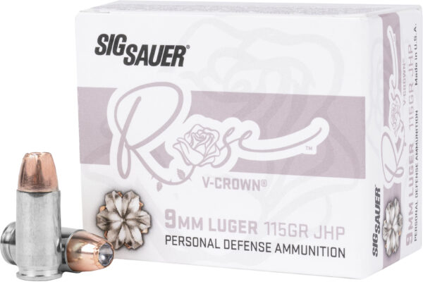 SIG 9MM 115GR V-CROWN ROSE 20R