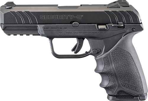 RUGER SECURITY-9 9MM LUGER - ADJ 10-SHOT BLUED HOGUE HANDAL
