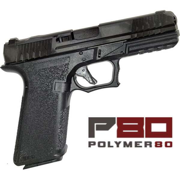 P80 Full Size 9MM 4.5 inch barrel 17 Round Black Optic Cut Slide Black Frame