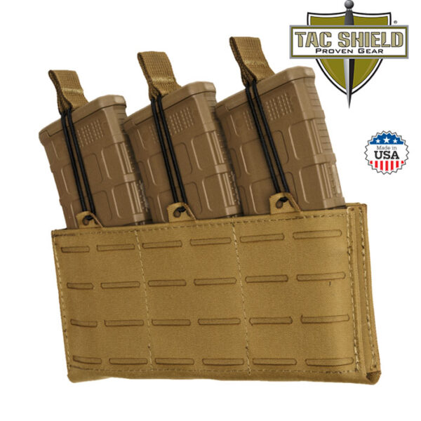 RZR Molle Triple AR15 M4 M16 Speed Load Pouch Coyote