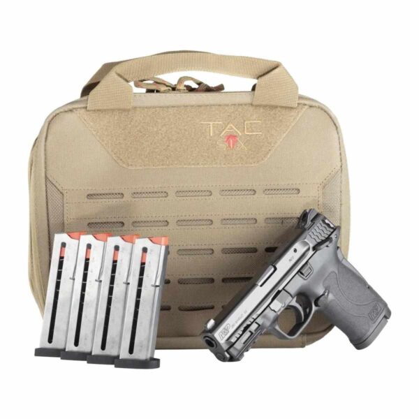 Smith & Wesson M&P380 Shield EZ M2.0 Handgun Bundle .380 Auto 8rd Magazines (5) 3.68" Barrel Black with Case