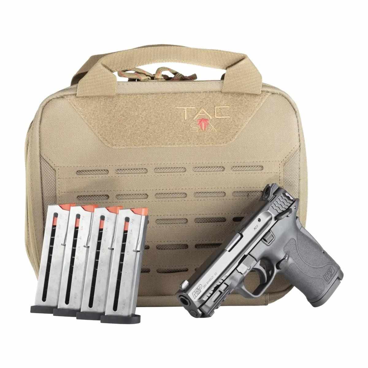 Smith & Wesson M&P380 Shield EZ M2.0 Handgun Bundle .380 Auto 8rd Magazines (5) 3.68" Barrel Black with Case
