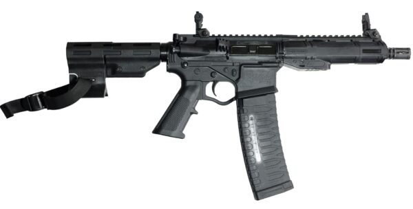 ATI ALPHA MAXX AR Pistol - Black | 5.56NATO | 7.5" barrel | 7" M-LOK Polymer Handguard | Flip-up sights | 60rd mag | Rear Blade
