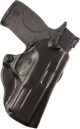 DESANTIS MINI SCABBARD HOLSTER - RH OWB LEATHER 1911 5" BLACK