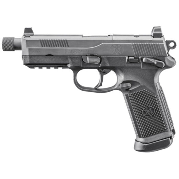 FN FNX-45T Tactical Pistol  45 ACP 5.3 in. Black w/Threaded Barrel 15 rd.